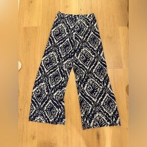 Lilly Pulitzer Coral Navy Wide Leg Pant